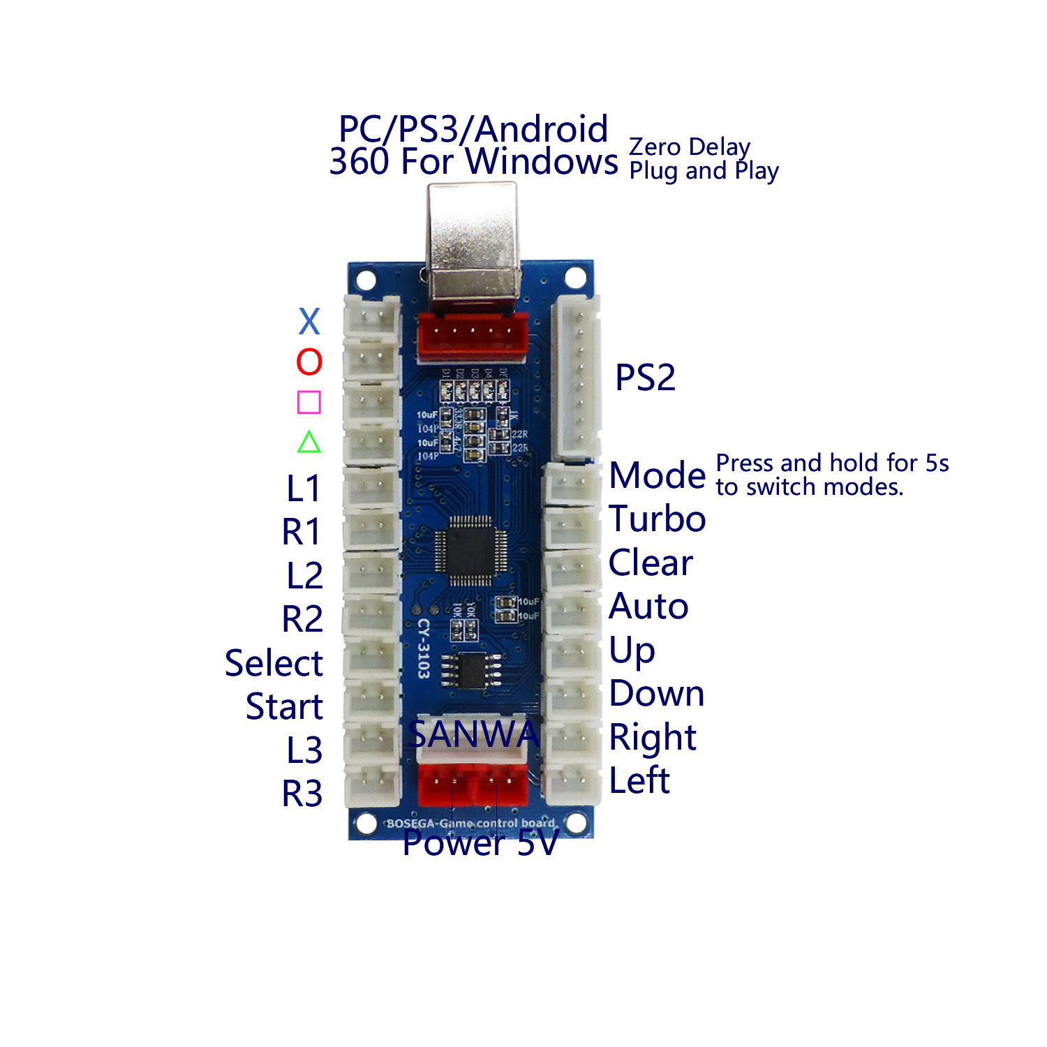 SJ@JX Arcade Controller Zero D - Arcade Button Pcb review and price